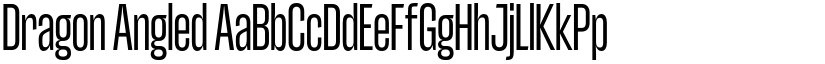 Dragon Angled font