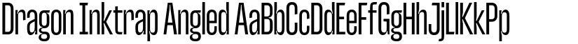 Dragon Inktrap Angled font