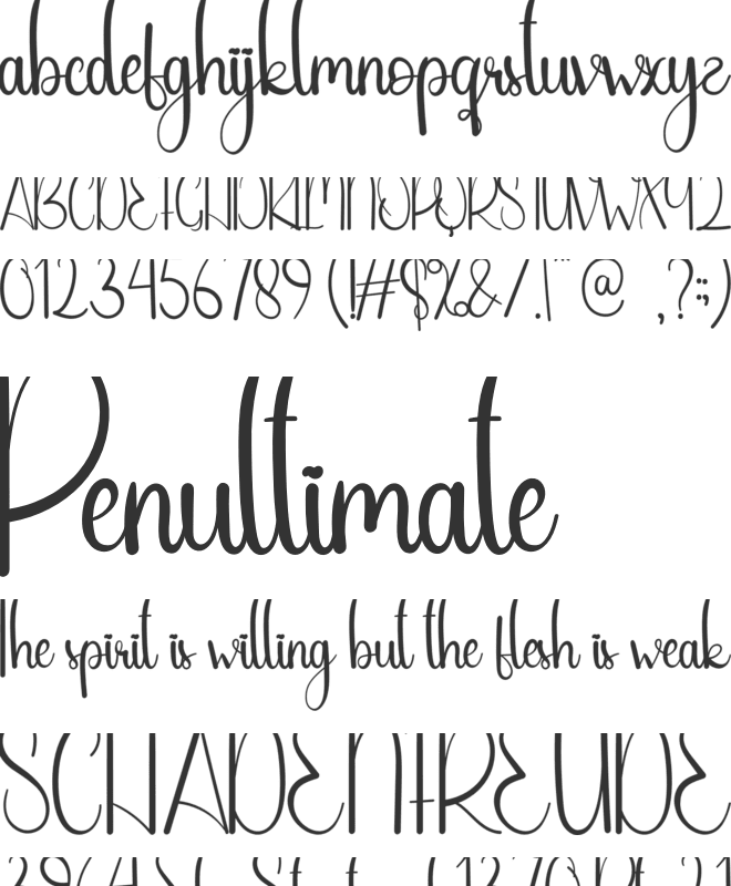 Baby Santa font preview