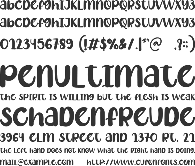 Winter Uniqorn font preview