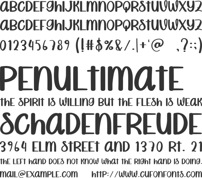 Winter Snow font preview