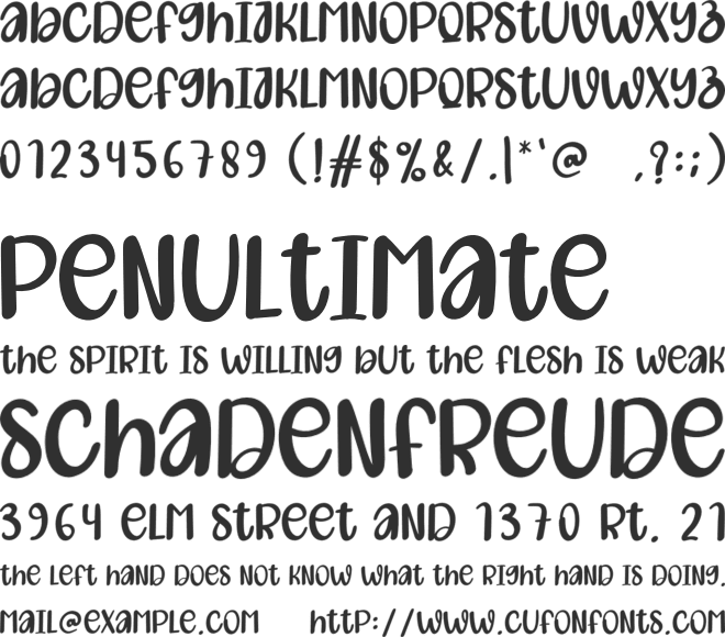 Simple Creative font preview