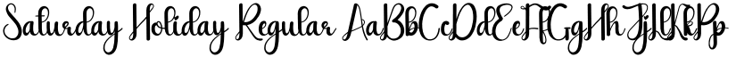 Saturday Holiday Regular font