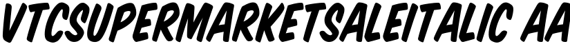 VTCSuperMarketSaleItalic font