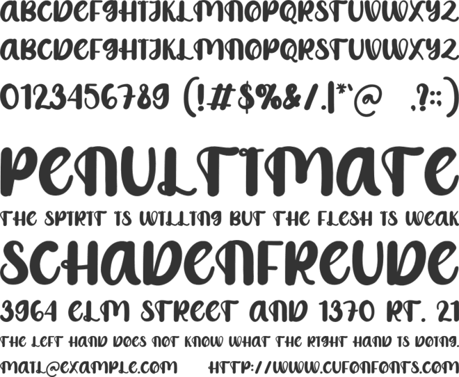 House Milk font preview