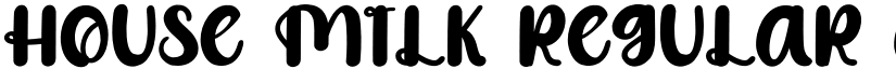 House Milk Regular font