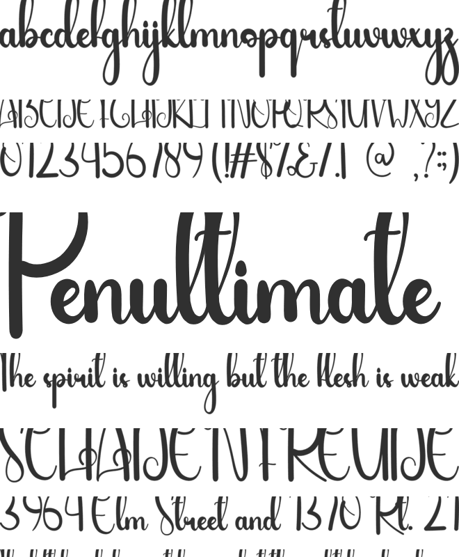 Handmade Style font preview