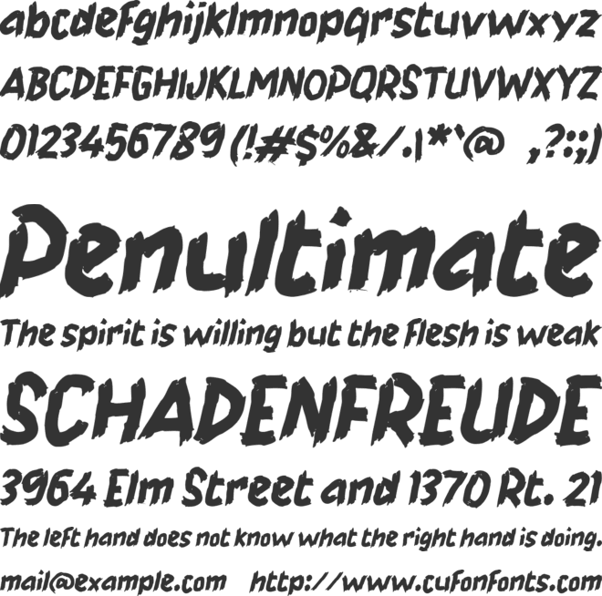 h Harden font preview