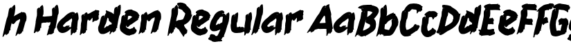h Harden Regular font