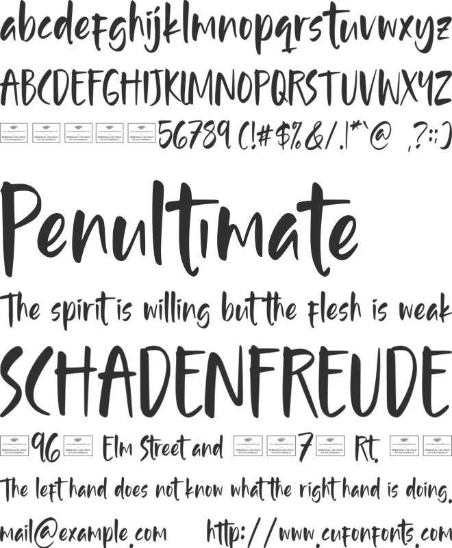 Autumnal font preview