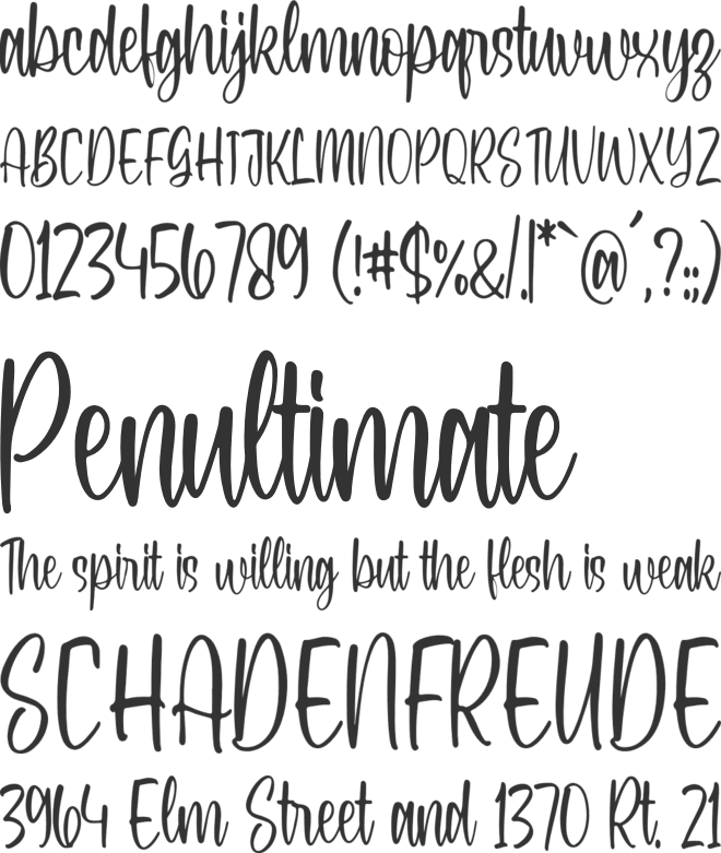 Syahara font preview