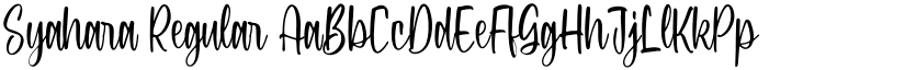 Syahara Regular font