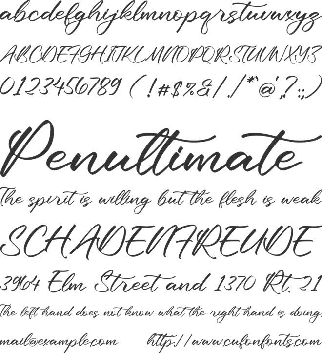 Cuanttica font preview