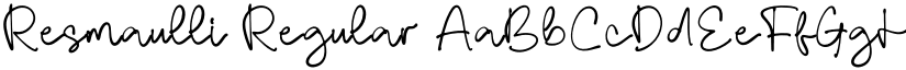 Resmaulli Regular font