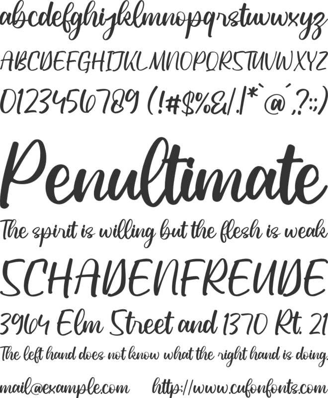 Leonttina font preview