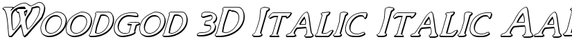 Woodgod 3D Italic Italic font