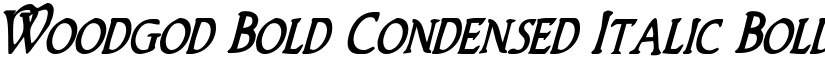 Woodgod Bold Condensed Italic Bold Condensed Italic font