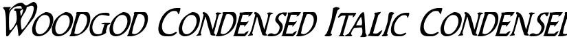 Woodgod Condensed Italic Condensed Italic font