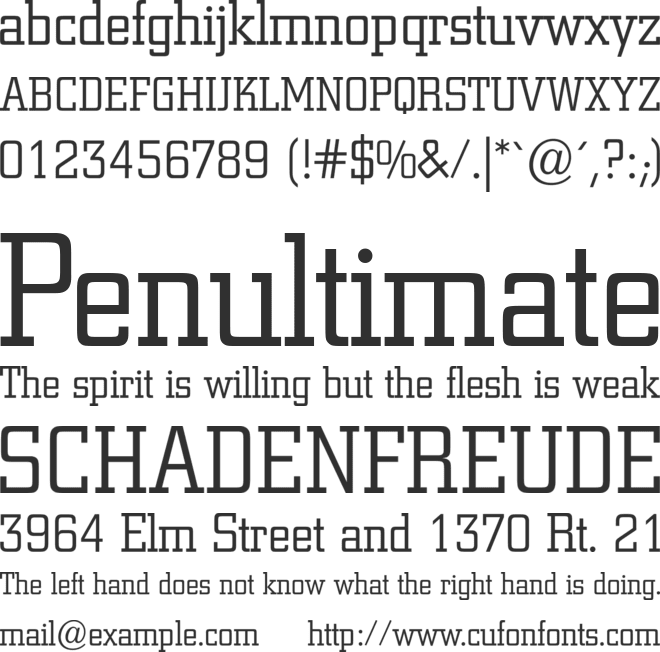 Berthold City font preview