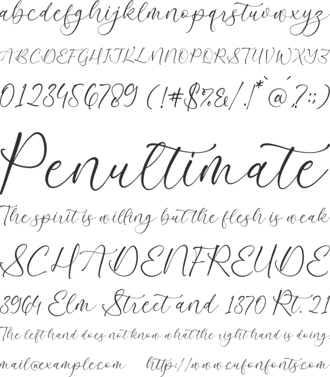 Azelly Vellyne font preview