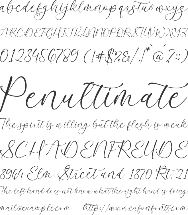Azelly Vellyne font preview