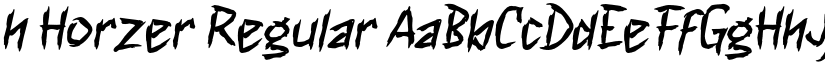 h Horzer Regular font