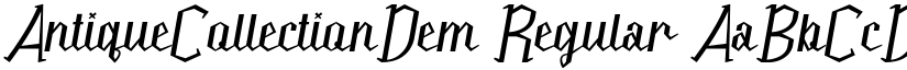 AntiqueCollectionDem Regular font