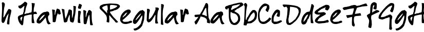 h Harwin Regular font