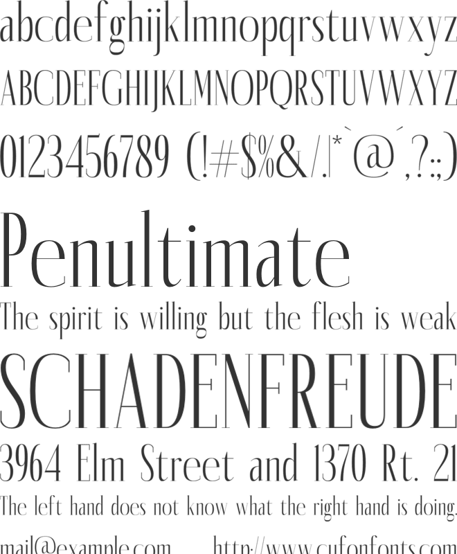 Montaners font preview