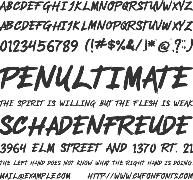 BALACKSIX font preview