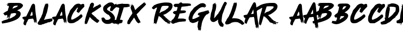 BALACKSIX Regular font