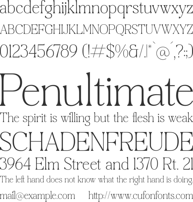 Craftern font preview