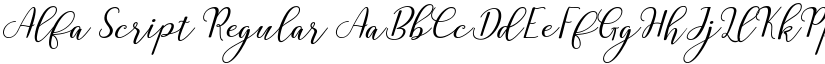 Alfa Script font download