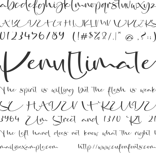 Fallena Moodesty font preview