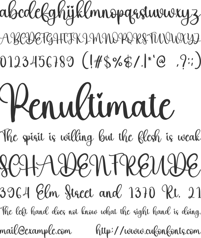 Afro font preview