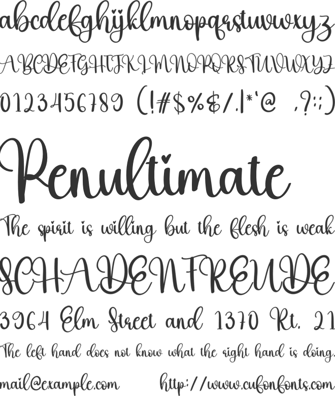 Afro font preview