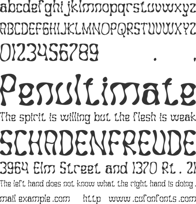 Zeminous font preview