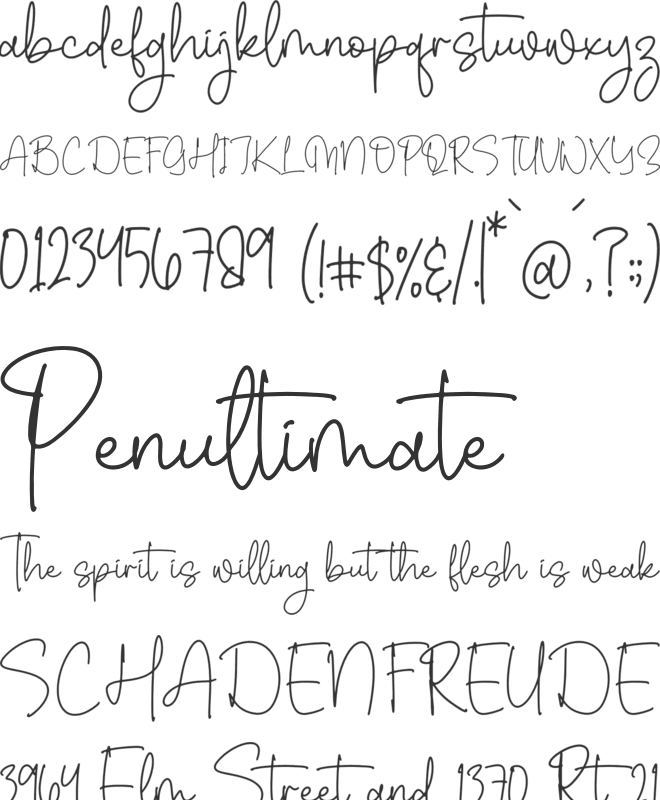 Miquella Sienanta font preview