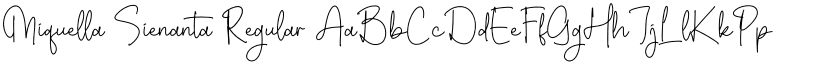 Miquella Sienanta Regular font