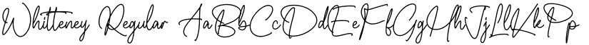Whitteney Regular font