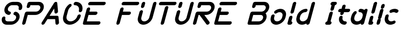 SPACE FUTURE Bold Italic font