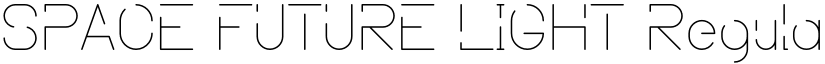 SPACE FUTURE LIGHT Regular font