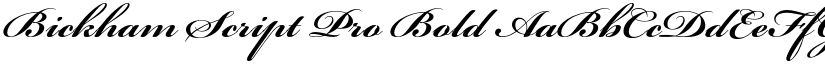 Bickham Script Pro Bold font