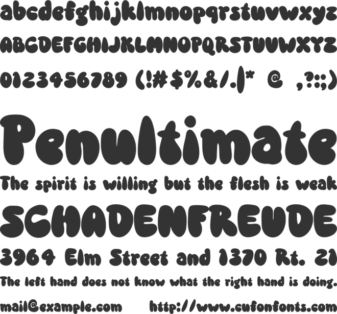 PSYCLOOD font preview