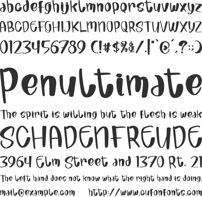 Cute Forest font preview