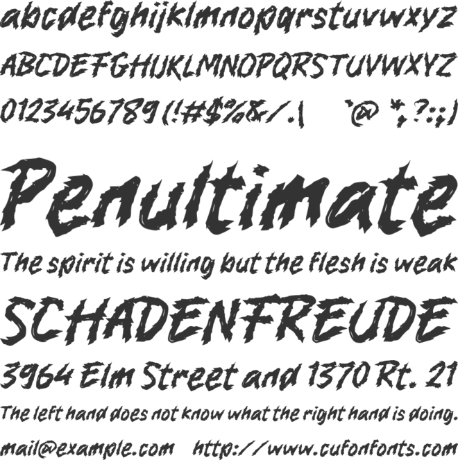 h Harlander font preview