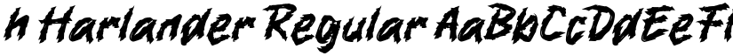 h Harlander Regular font