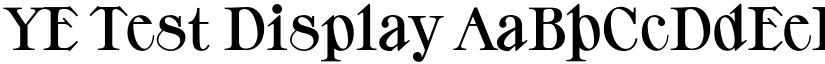 YE Test Display font