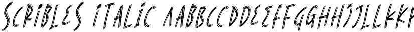 SCRIBLES Italic font