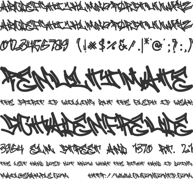 Genzi Street Graffiti font preview